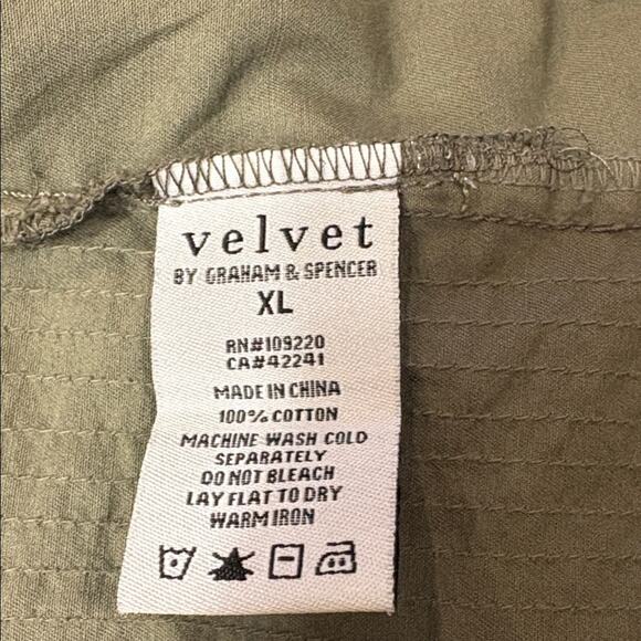 Lily Aldridge for Velvet Olive Green Jacket Cotton Size XL - Picture 12 of 12